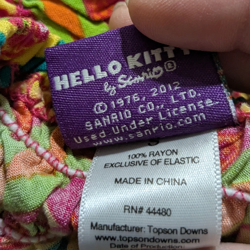 Colorful Chevron Patterned Hello Kitty Dress Small - Picture 4 of 5